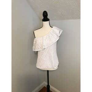 Lilly Pulitzer Matteo Top in Sea Urchin Terry Lace One Shoulder Top - NWT